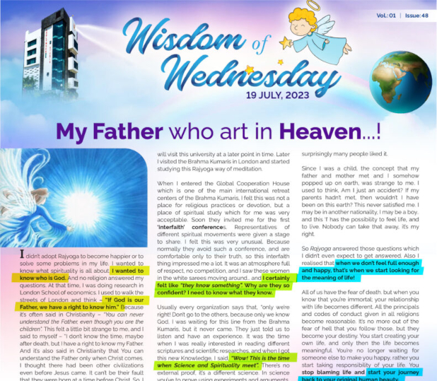 My Father who art in Heaven…!